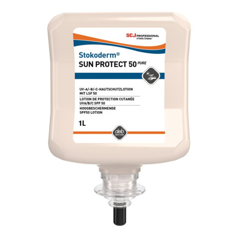 UV-Hautschutzcreme Stokoderm Sun Protect 50 PURE 1l unparfümiert Kartusche Stoko