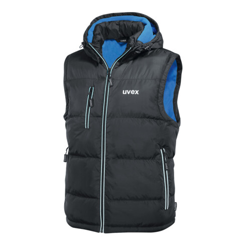 Uvex Thermo Steppweste, schwarz / blau, Unisex-Größe: L