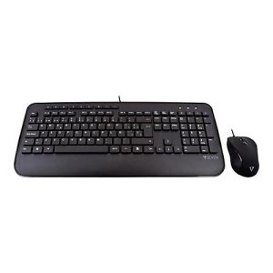 V7 CKU300ES – Tastatur-und-Maus-Set – USB – QWERTY – Spanisch – Schwarz V7 CKU300ES – Tastatur-und-Maus-Set – USB – QWERTY – Spanisch – Schwarz