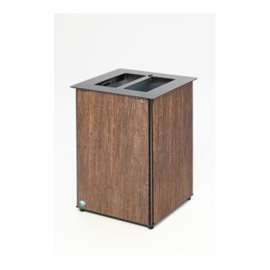 VAR Abfallbehälter AB 03 Holz-Optik/Edelstahl 80 l VAR Abfallbehälter AB 03 Holz-Optik/Edelstahl 80 l