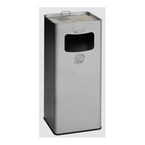VAR Abfallsammler/Ascher B 32R silber 53,4 l