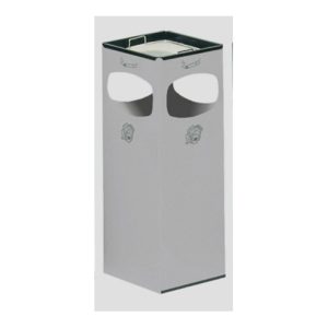 VAR Ascher/Abfallsammler mit 4-fach Einwurf silber 28 l VAR Ascher/Abfallsammler mit 4-fach Einwurf silber 28 l