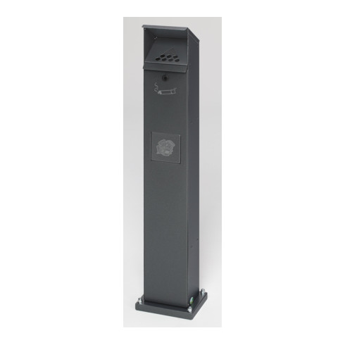 VAR Ascher/Abfallsammler Standsäule SG 115 antik-silber 2 l/5 l