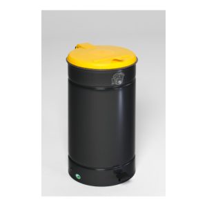 VAR Euro-Pedal Kunststoffdeckel gelb anthrazit 60 l VAR Euro-Pedal Kunststoffdeckel gelb anthrazit 60 l