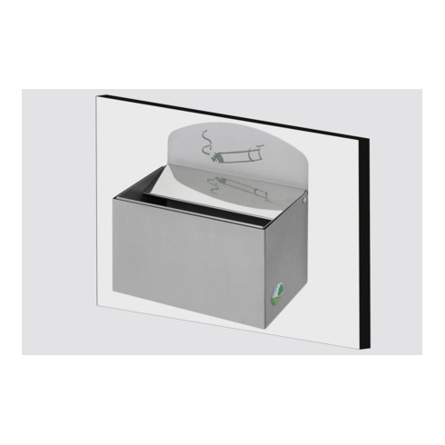 VAR Wandascher Edelstahl mit Schild WH 13 0,8 l