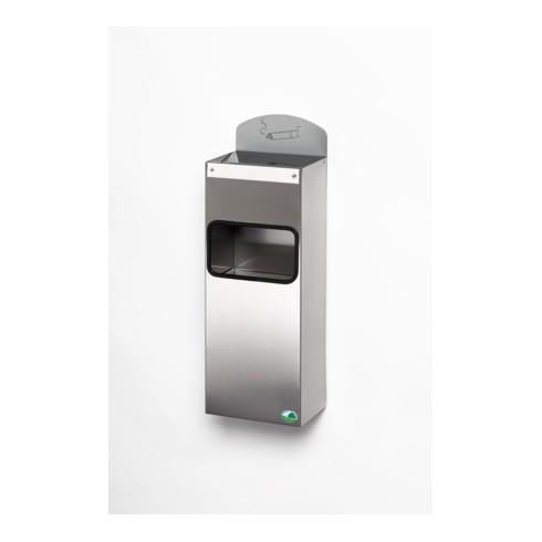 VAR Wandascher Edelstahl mit Schild WH 51 0,8 l/4 l