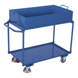 VARIOfit Tischwagen mit 2 Ladeflächen und abnehmbarer Wanne VARIOfit Tischwagen mit 2 Ladeflächen und abnehmbarer Wanne