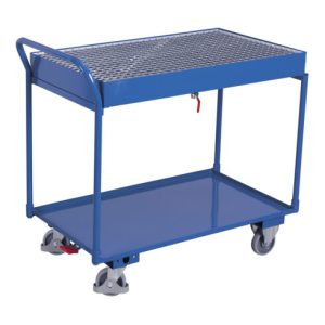 VARIOfit Tischwagen mit 2 Ladeflächen und Gitterrost VARIOfit Tischwagen mit 2 Ladeflächen und Gitterrost