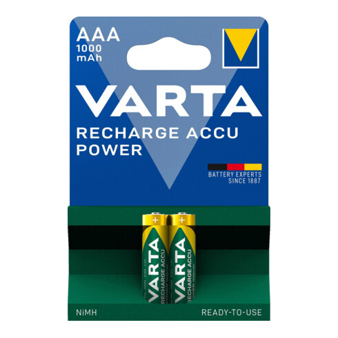Varta Cons.Varta Recharge Accu Power AAA 1,2V/1000mAh/NiMH 5703 Bli.2