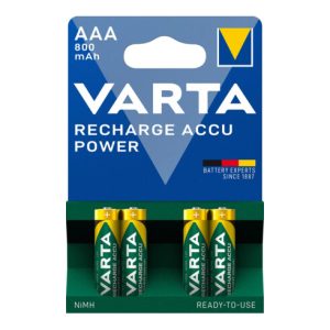 Varta Cons.Varta Recharge Accu Power AAA 1,2V/800mAh/NiMH 56703 Bli.4 Varta Cons.Varta Recharge Accu Power AAA 1,2V/800mAh/NiMH 56703 Bli.4