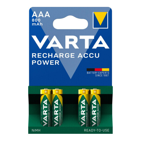 Varta Cons.Varta Recharge Accu Power AAA 1,2V/800mAh/NiMH 56703 Bli.4