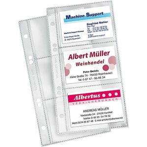 VELOFLEX Visitenkartenhülle, DIN A5, transparent, 10 Stück VELOFLEX Visitenkartenhülle, DIN A5, transparent, 10 Stück