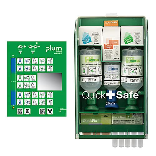 Verbandskasten PLUM QuickSafe Complete, Augenspülung-/ampullen, Wundkompressen, Wundreinigungstücher, Pflaster & Brandgel
