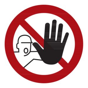 Verbotszeichen Zutritt für Unbefugte verboten, Typ: 01100 Verbotszeichen Zutritt für Unbefugte verboten, Typ: 01100