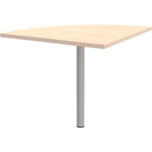 Verkettungsplatte 90° BARI, Stützfuß, 1/4 Kreis, B 800 x T 800 x H 620-820 mm, Ahorn-Dekor Verkettungsplatte 90° BARI, Stützfuß, 1/4 Kreis, B 800 x T 800 x H 620-820 mm, Ahorn-Dekor