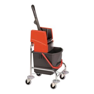 Vermop Reinigungswagen 1Eimer 17l rot m.Ausguss u.Ku.-Presse 490x410x900mm Vermop Reinigungswagen 1Eimer 17l rot m.Ausguss u.Ku.-Presse 490x410x900mm