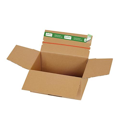 Versandkartons Grünmarie®, 200 x 150 x 100 mm, palettenoptimiert, Automatikboden, bis 20 kg, 100 % recycelbar, FSC®-Wellpappe, braun, 25 Stück