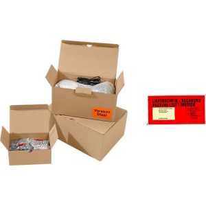 Versandkartons mit Automatikboden, Innenmaße L 175 x B 105 x H 75 mm, 100 Stück + 250 Lieferscheintaschen DEBATEC, DIN lang, Fenster & Aufdruck, rot Versandkartons mit Automatikboden, Innenmaße L 175 x B 105 x H 75 mm, 100 Stück + 250 Lieferscheintaschen DEBATEC, DIN lang, Fenster & Aufdruck, rot