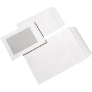 Versandtasche, C5, Papprückwand und Haftklebung, ohne Fenster, weiß, 250 St. Versandtasche, C5, Papprückwand und Haftklebung, ohne Fenster, weiß, 250 St.