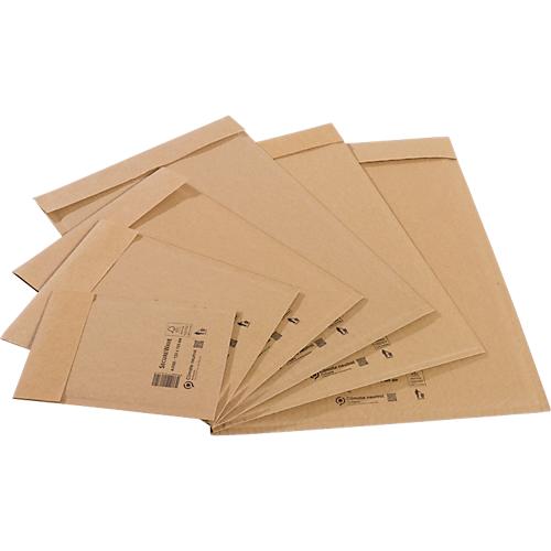Versandtaschen SecureWave von MD Securepack®, Papierpolsterung, Haftklebung, 100 % FSC®-Recyclingpapier, Format D/1, 195 x 265 mm, 150 Stück