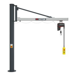 Vetter Säulenschwenkkran UNILIFT Verbundanker-System Elektrokettenzug 250kg, 3,9m Vetter Säulenschwenkkran UNILIFT Verbundanker-System Elektrokettenzug 250kg, 3,9m