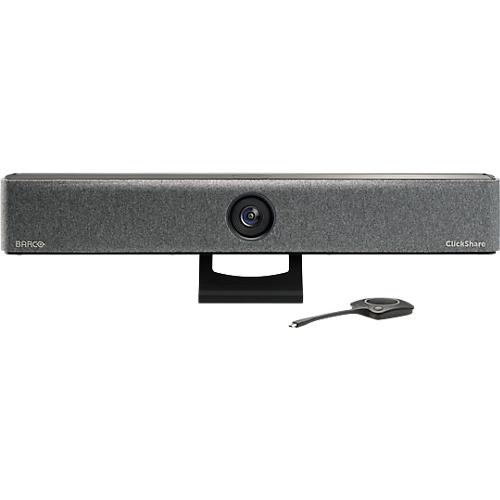 Videobar Barco ClickShare Bar Core, für kleine bis mittelgroße Räume, 3840 x 2160 px, 2 x 10 W, USB/LAN/WLAN, mit 1 ClickShare Button, schwarz