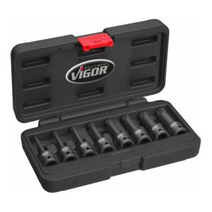 VIGOR Kraft-Schlagschrauber-Einsatz-Sortiment für Innenvielzahn Profil (XZN) V7018