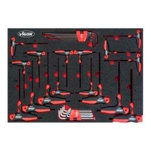 VIGOR T-Griff Schraubendreher und Winkelschraubendreher Satz V5175 34 teilig VIGOR T-Griff Schraubendreher und Winkelschraubendreher Satz V5175 34 teilig