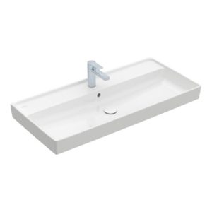 Villeroy & Boch Schrankwaschtisch COLLARO 1000 x 470 mm, mit Überlauf, mit Hahnloch weiß Villeroy & Boch Schrankwaschtisch COLLARO 1000 x 470 mm, mit Überlauf, mit Hahnloch weiß