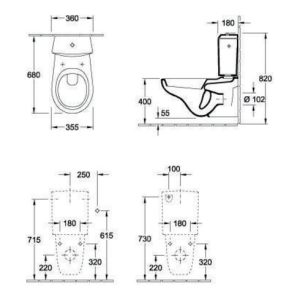 Villeroy & Boch Spülkasten O.NOVO Zulauf seitlich oder von hinten weiß Villeroy & Boch Spülkasten O.NOVO Zulauf seitlich oder von hinten weiß