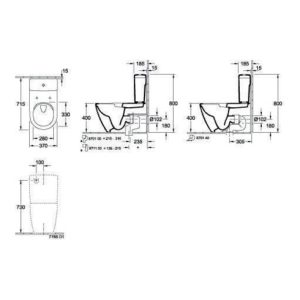 Villeroy & Boch Stand-WC SUBWAY 2.0 tief, 370 x 700 mm, spülrandlos, DirectFlush weiß Villeroy & Boch Stand-WC SUBWAY 2.0 tief, 370 x 700 mm, spülrandlos, DirectFlush weiß