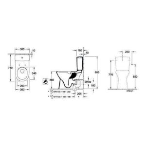 Villeroy & Boch Stand-WC VITA O.NOVO tief, 360 x 710 mm, spülrandlos, DirectFlush weiß Villeroy & Boch Stand-WC VITA O.NOVO tief, 360 x 710 mm, spülrandlos, DirectFlush weiß
