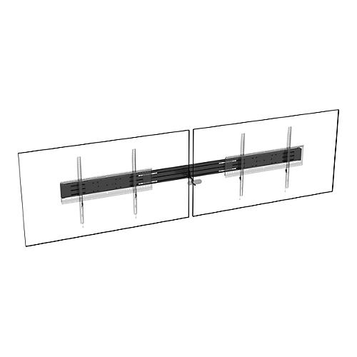 Vision VFM-F50_DL - Montagekomponente (Schiene) - für 2 LCD-/Plasma-Konsolen - Aluminium - Schwarz - Bildschirmgröße: up to 218.4 cm (up to 86')