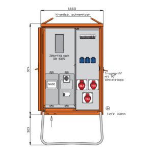 Walther Werke Anschlussverteilerschrank 22kVA m.Zählerplatz WAV0100R1 Walther Werke Anschlussverteilerschrank 22kVA m.Zählerplatz WAV0100R1