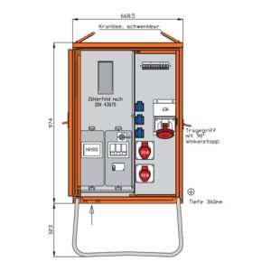 Walther Werke Anschlussverteilerschrank 44kVA m.Zählerplatz WAV0160R1 Walther Werke Anschlussverteilerschrank 44kVA m.Zählerplatz WAV0160R1