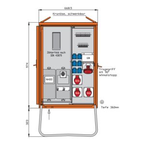Walther Werke Anschlussverteilerschrank 44kVA m.Zählerplatz WAV0170BR1 Walther Werke Anschlussverteilerschrank 44kVA m.Zählerplatz WAV0170BR1