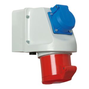 Walther Werke Mini-Kombi Wanddose 32A 5P400V6h+Schutz.IP44 135 Walther Werke Mini-Kombi Wanddose 32A 5P400V6h+Schutz.IP44 135