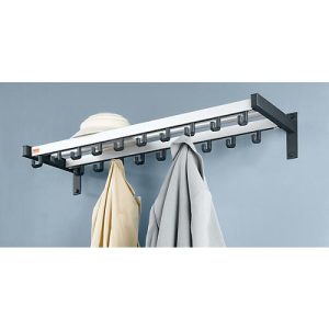 Wandgarderobe, 19 Einzelhaken, Hutablage Wandgarderobe, 19 Einzelhaken, Hutablage