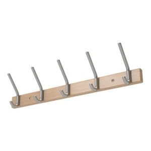 Wandgarderobe Holzprofil Buche 5 Hut-/5 Mantelh.L.700mm Hakenabstand 150mm Wandgarderobe Holzprofil Buche 5 Hut-/5 Mantelh.L.700mm Hakenabstand 150mm
