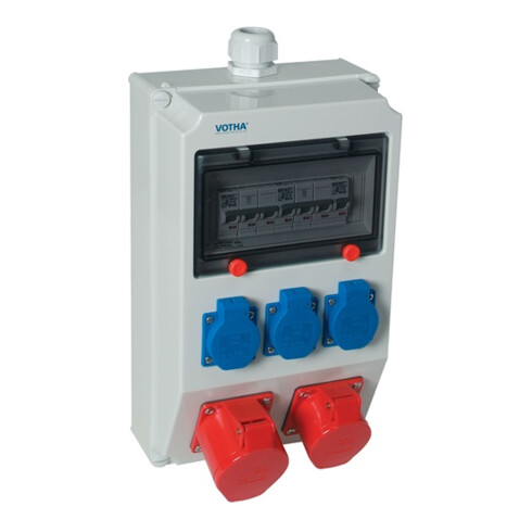 Wandstromverteiler Ku 2xCEE 16A 400Veckdosen 230V VOTHA 2Sicherungen