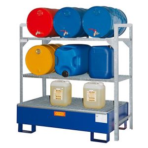 Wannenboden für CEMO Fassregal Typ 360 oder 540, Stahl verzinkt, 20 l, B 1300 x T 630 x H 50 mm Wannenboden für CEMO Fassregal Typ 360 oder 540, Stahl verzinkt, 20 l, B 1300 x T 630 x H 50 mm