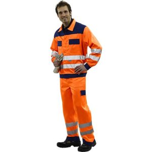 Warnschutz-Bundhose, orange/blau, Gr.46 Warnschutz-Bundhose, orange/blau, Gr.46