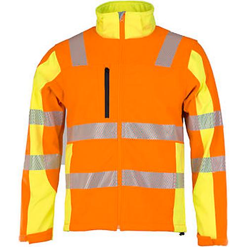 Warnschutz-Softshelljacke 'Robin', orange/gelb, 3XL