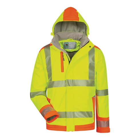 Warnschutzsoftshelljacke Rickmer Gr.L gelb/orange FELDTMANN