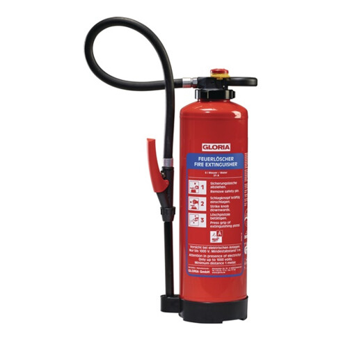 Wasserfeuerlöscher WKL 9 PRO 9l Aufladegerät Brandkl.27 A m.Wandh.GLORIA
