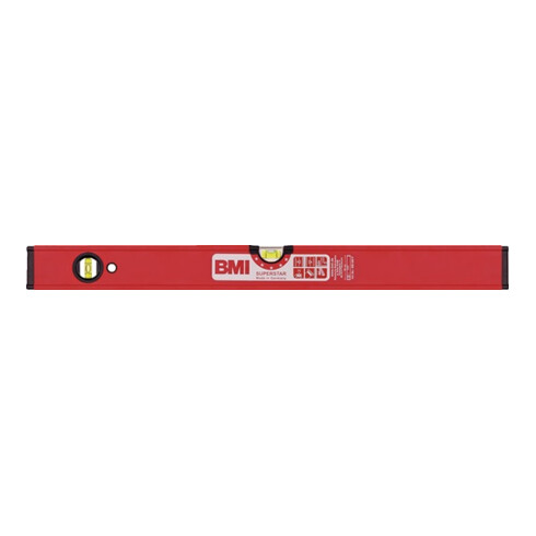 Wasserwaage SUPERSTAR 120cm Alu.rot ± 0,5 mm/m m.Magnet BMI