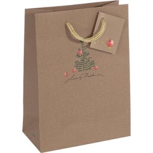 Weihnachts-Geschenktasche Sigel ‚Christmas with apples‘, 5 Stück, B 170 x H 230 mm, Kraftpapier, braun Weihnachts-Geschenktasche Sigel ‚Christmas with apples‘, 5 Stück, B 170 x H 230 mm, Kraftpapier, braun