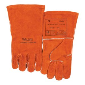 Weldas Schweißerhandschuhe Gr.L (9) rot Qualitäts-Rindspaltleder EN 388,EN 12477 10 PA