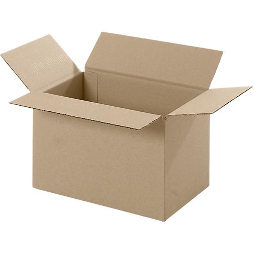 Wellpapp-Faltkartons, 1-wellig, 215 x 155 x 135 mm, braun