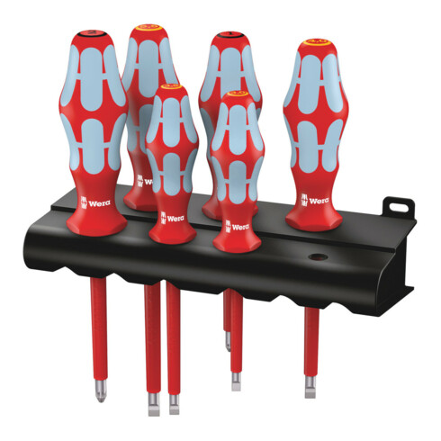 Wera 3165 i/6 Schraubendrehersatz, Edelstahl + Rack, 6-teilig